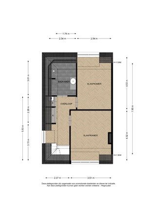 Floorplan - T.G. Gibsonstraat 13, 7411 RN Deventer